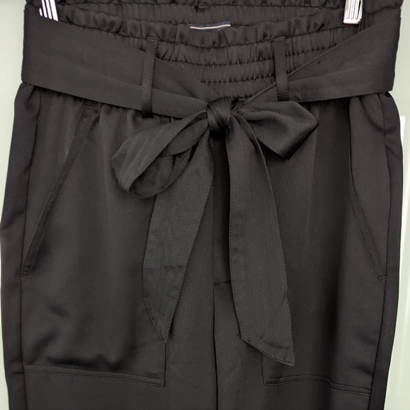 Satin black tie pants - Picture 4 of 5